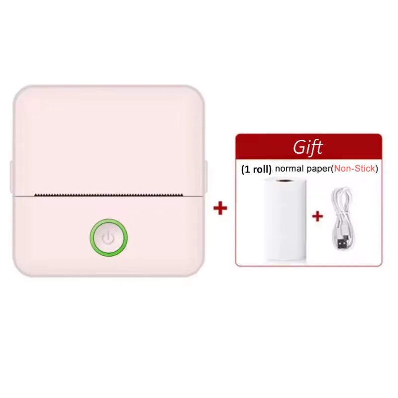 X6 Mini HD Printer Portable Sticker Label Printer Bluetooth Pocket Thermal Printer with Paper for Student Note Inkless Printing