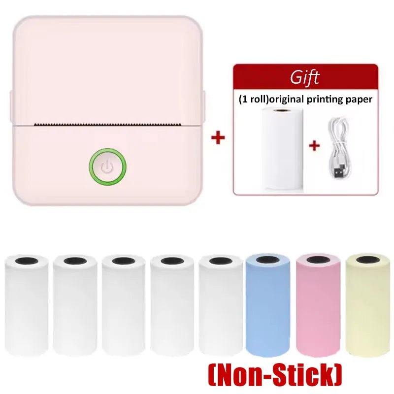 X6 Mini HD Printer Portable Sticker Label Printer Bluetooth Pocket Thermal Printer with Paper for Student Note Inkless Printing