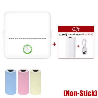 X6 Mini HD Printer Portable Sticker Label Printer Bluetooth Pocket Thermal Printer with Paper for Student Note Inkless Printing